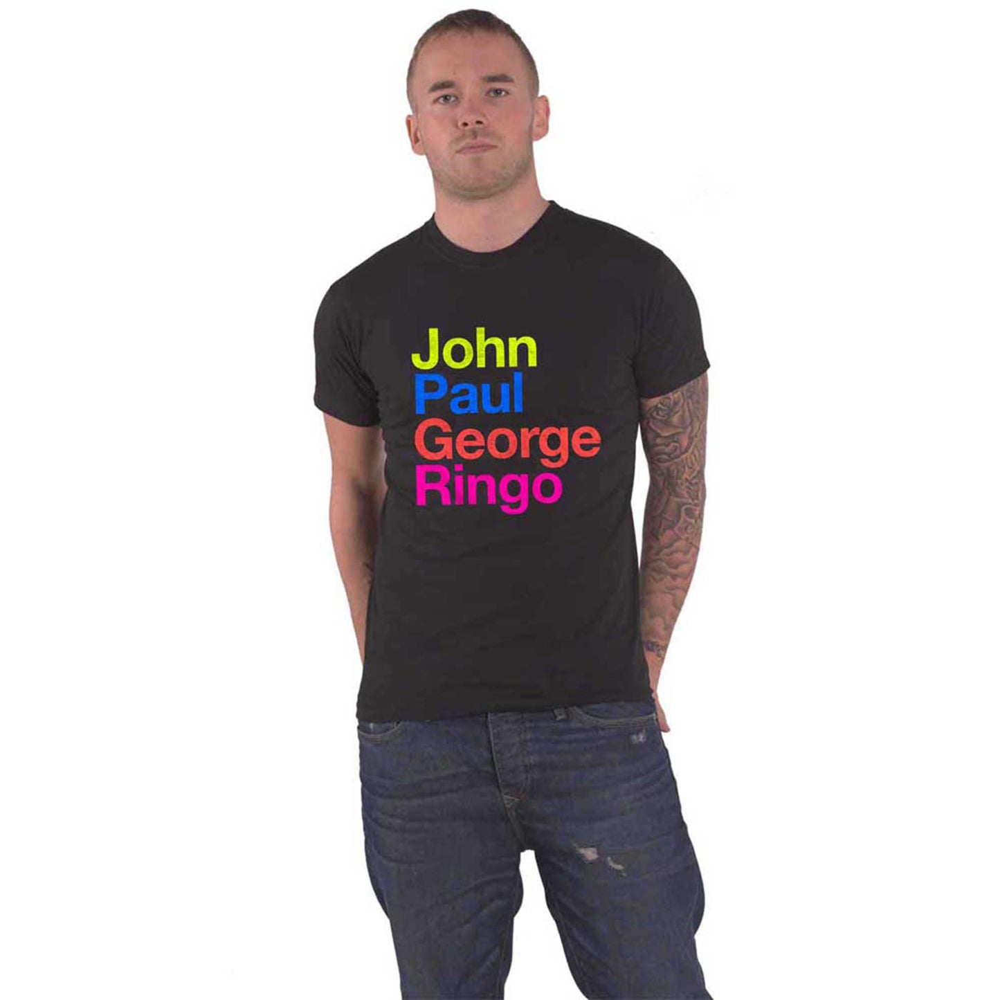 BEATLES, THE - JPG&R PEPPER SUIT COLOURS - T-Shirt Black